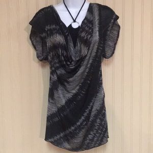 Studio Y black and silver blouse